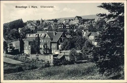 Ak Braunlage im Oberharz, Villenviertel