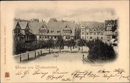 Ak Wolfenbüttel in Niedersachsen, Stadtmarkt