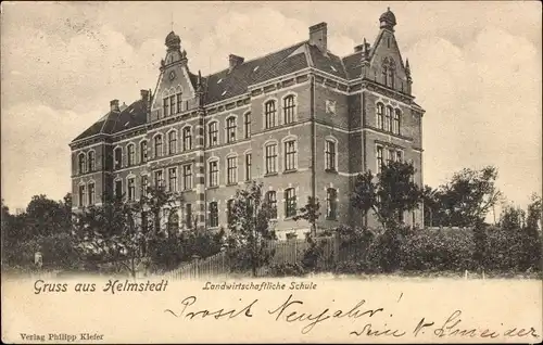 Ak Helmstedt in Niedersachsen, Landwirtschaftliche Schule