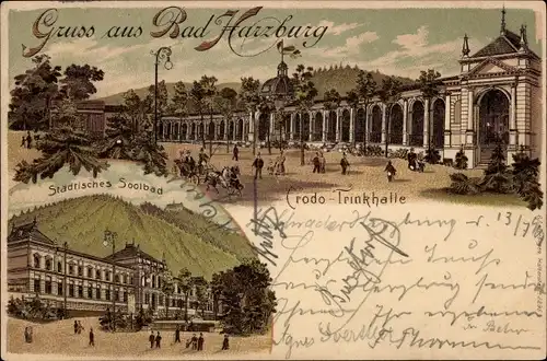 Litho Bad Harzburg am Harz, Crodo Trinkhalle, Städtisches Solbad