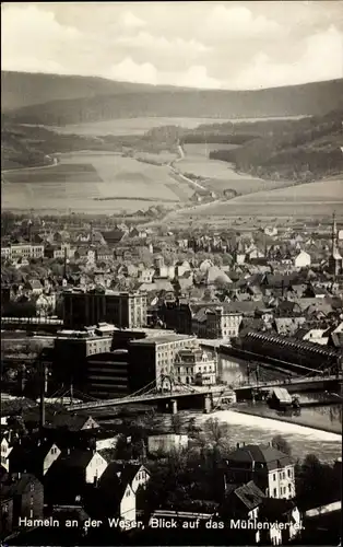 Ak Hameln in Niedersachsen, Blick auf das Mühlenviertel