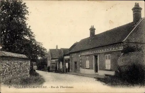 Ak Villers sur Thère Oise, Rue de Therdonne