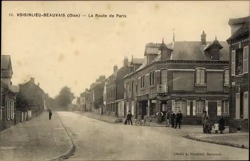 Ak Voisinlieu Beauvais Oise, La Route de Paris