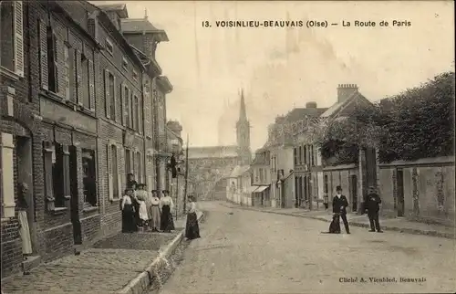 Ak Voisinlieu Beauvais Oise, La Route de Paris