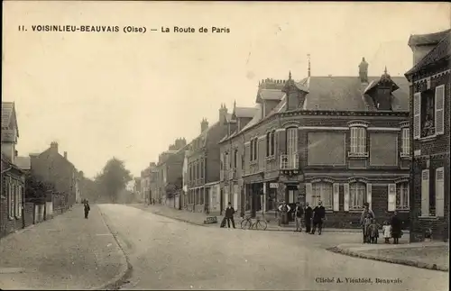 Ak Voisinlieu-Beauvais Oise, Route de Paris