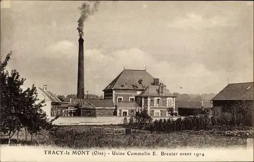 Postkarte Tracy le Mont Oise, Fabrik Commelin E. Brenier vor 1914