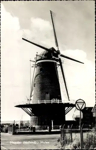Ak Monster Südholland Niederlande, Molen