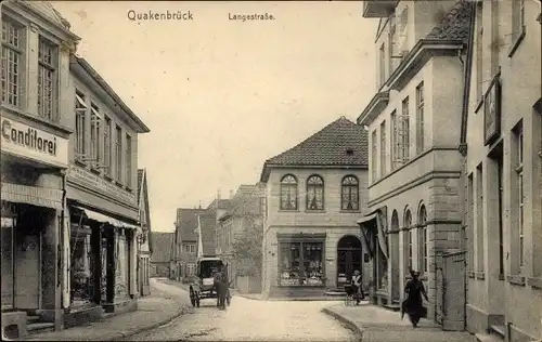 Ak Quakenbrück in Niedersachsen, Langestraße, Conditorei