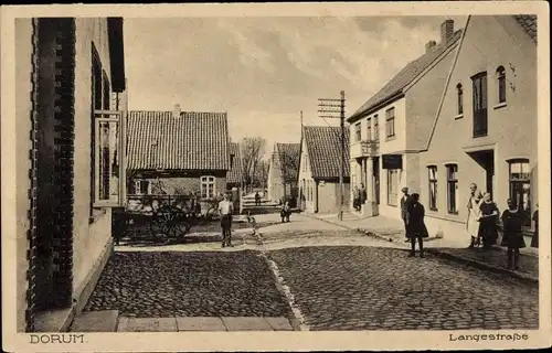 Ak Dorum Wurster Nordseeküste, Langestraße