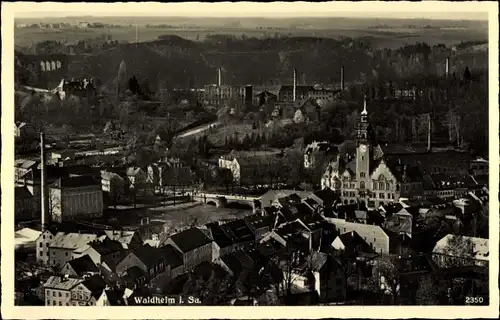 Ak Waldheim in Sachsen, Blick auf den Ort