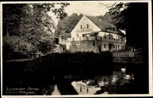 Ak Oberau Niederau in Sachsen, Gasthaus Buschmühle, Kleiner Königsee