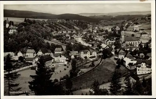 Ak Neuhausen Erzgebirge, Ortsansicht mit Kirche