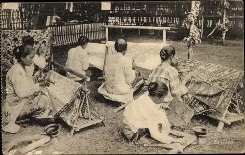 Ak Niederländisch Indien Indonesien, Batikken