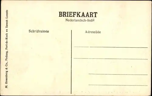 Ak Padang Sumatra Indonesien, Eene Europeesche woning aan den Societeitsweg