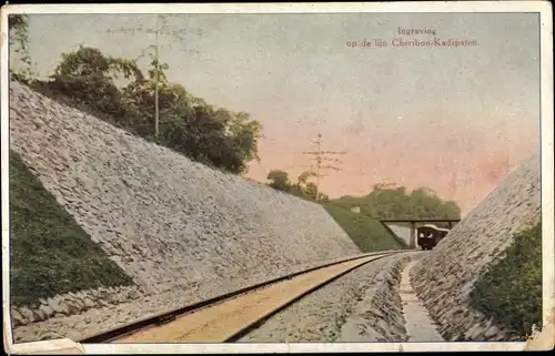 Ak Cirebon Cheribon Java Indonesien, Ingraving op de lijn Cheribon-Kadipaten