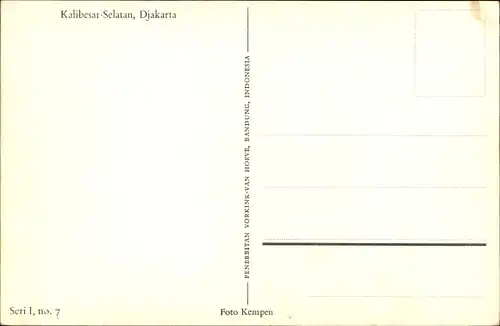 Ak Jakarta Indonesien, Kalibesar-Selatan