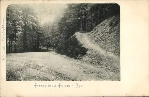 Ak Spa Wallonie Lüttich, Promenade des Francais