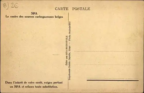 Ak Spa Wallonien Lüttich, Monopole, Hall d&#39;embouteillage