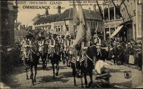 Ak Großraum Gent Ostflandern, Stoet Ommeganck Cortege, Corporation of Butchers