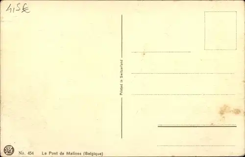 Künstler Ak Belgique Bruxelles, Le Pont de Malines