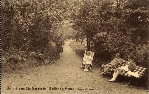 Ak Godinne Yvoir Wallonie Namur, Home St. Dorothée, Allée du parc