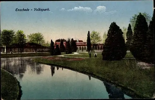 Ak Enschede Overijssel Niederlande, Volkspark