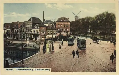 Ak Utrecht Niederlande, Smakkelaarsbrug, Leidsche veer
