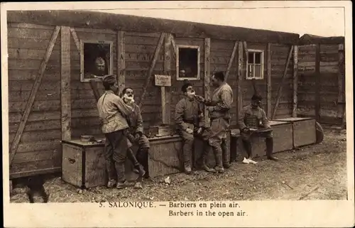 Ak Thessaloniki Griechenland, Outdoor-Friseure