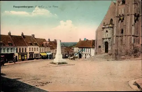 Ak Fauquembergues Pas-de-Calais, La Place