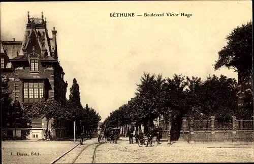 Ak Bethune Pas-de-Calais, Boulevard Victor Hugo