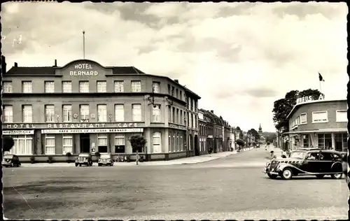 Ak Béthune Pas de Calais, Place de la Gare und Avenue Lens, Hotel Bernard