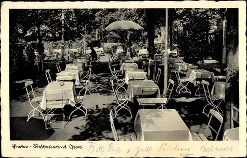 Ak Gera in Thüringen, Theater-Restaurant, Terrasse