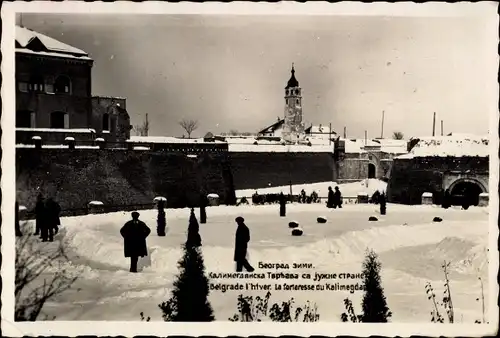 Ak Beograd Belgrad Serbien, Kalemegdan, Winter