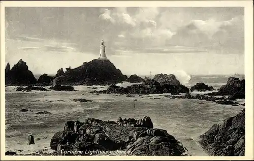 Ak St. Brelade Kanalinsel Jersey, Leuchtturm La Corbiere