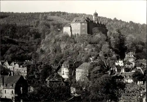 Foto Ak Greiz im Vogtland, Ortsansicht mit Schloss