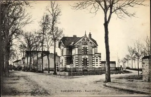 Ak Rambervillers Vosges, Route d'Épinal