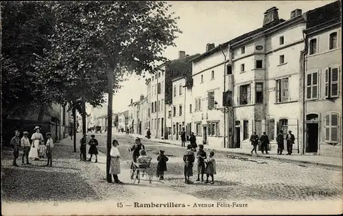 Ak Rambervillers Vosges, Avenue Felix Faure