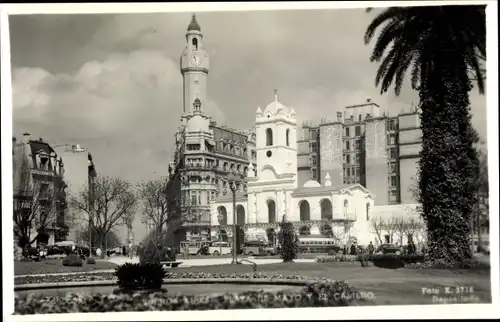 Ak Buenos Aires Argentinien, Plaza de Mayo und El Cabildo