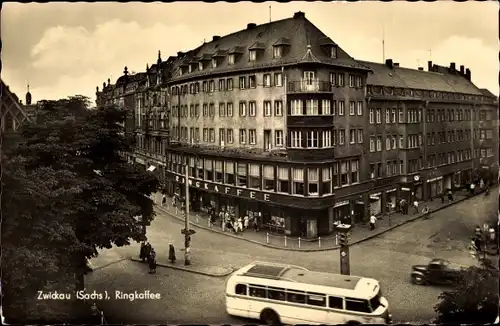 Ak Zwickau in Sachsen, Ringkaffee, Bus