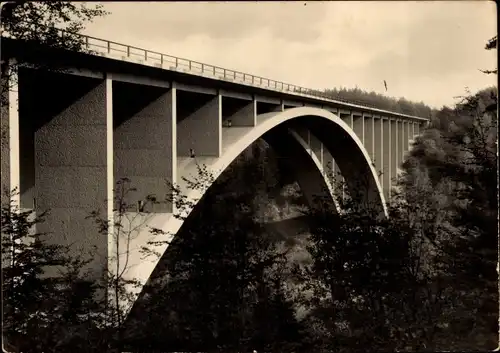 Ak Hermsdorf in Thüringen, Teufelstalbrücke an der Autobahn Dresden-Eisenach