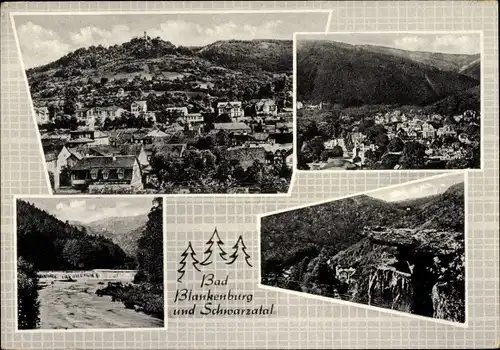 Ak Bad Blankenburg in Thüringen, Schwarzatal, Panorama