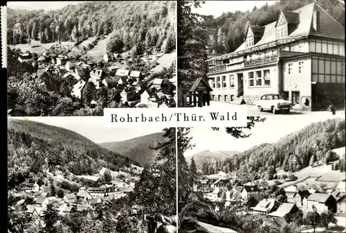 Ak Rohrbach in Thüringen, Gasthaus, Panorama vom Ort