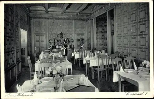 Ak Bad Frankenhausen am Kyffhäuser Thüringen, Schloss Hoheneck, Ferienheim des FDGB, Speisesaal I.