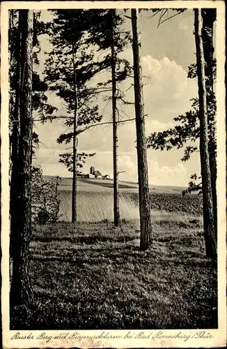 Ak Reust Rückersdorf in Thüringen, Reuster Berg, Bismarckturm