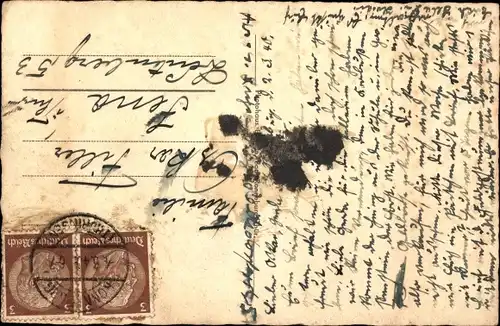 Ak Reust Rückersdorf in Thüringen, Reuster Berg, Bismarckturm