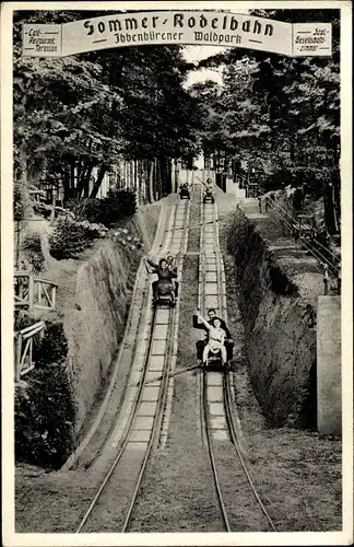 Ak Ibbenbüren im Tecklenburger Land, Sommerrodelbahn im Waldpark