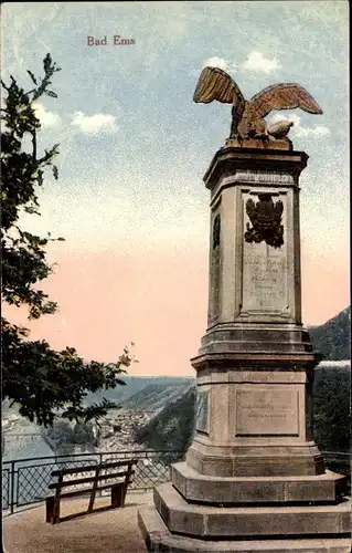 Ak Bad Ems an der Lahn, Am Kriegerdenkmal