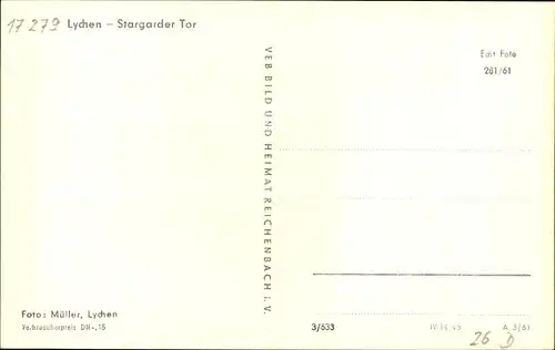 Ak Lychen in der Uckermark, Stargarder Tor, Kutsche