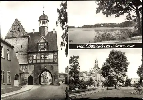 Ak Bad Schmiedeberg in der Dübener Heide, Au Tor, Großer Lausiger Teich, Kurhaus