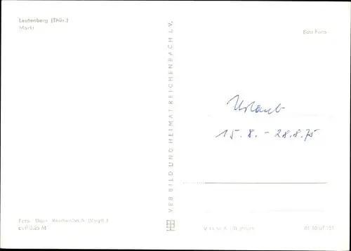Ak Leutenberg in Thüringen, Markt